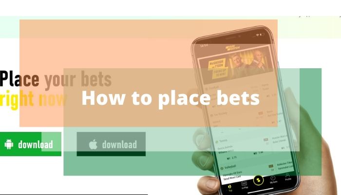 How to place bets in the app